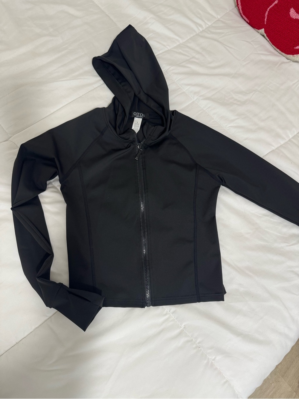 Otos Black Women's Hooded Zip Jacket